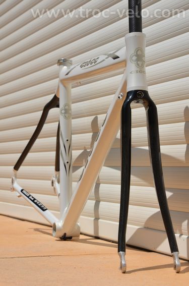 Cadre et fourche de vélo de course vintage Ciocc Pryde Carbon aluminium, Dedacciai 7005  - 2