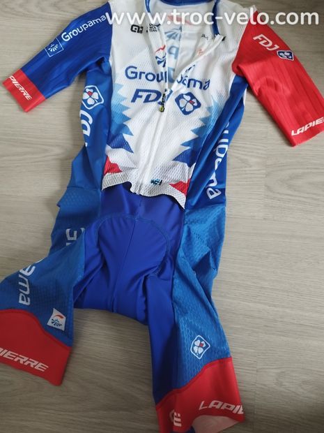 Vrai combi route ALE PRS Aero FDJ 2022 Taille L  - 1