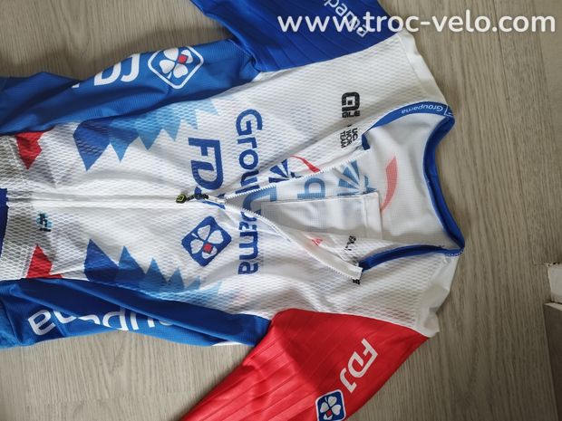 Vrai combi route ALE PRS Aero FDJ 2022 Taille L  - 3