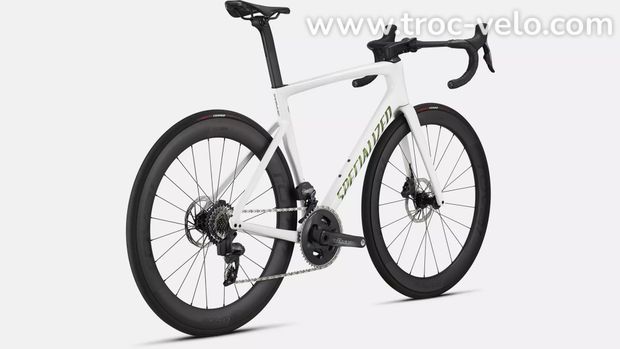 Vélo Specialized Tarmac Pro SL7 Chameleon Silver Green Tint Over White/Snake Eye T44 - 1