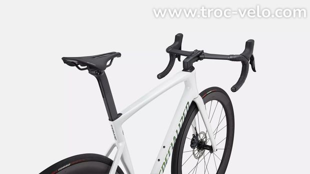 Vélo Specialized Tarmac Pro SL7 Chameleon Silver Green Tint Over White/Snake Eye T44 - 4