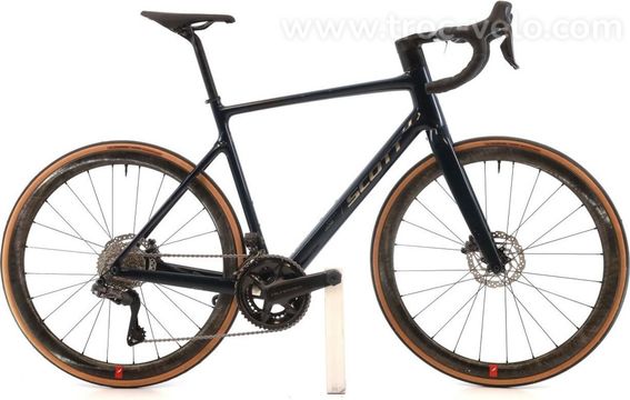 Produit Reconditionne Scott Addict 20 Di2 12v Bleu Velo De Route Tres Bon Etat