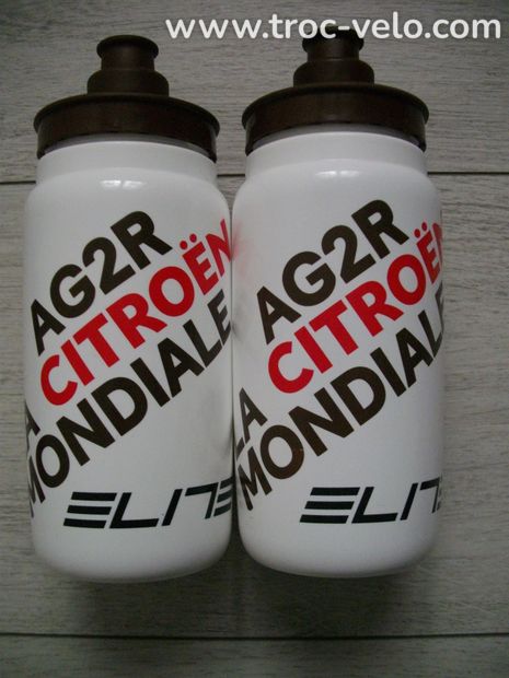 Lot de 2 bidons équipe AG2R CITROEN cyclisme vélo route course hydratation gourde Tour de France 2023 - 1