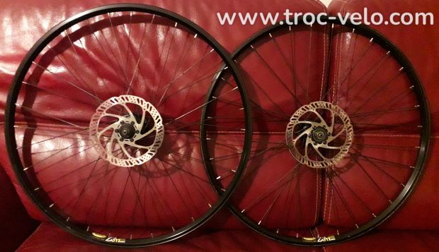 Paire roues 26 pouces Mavic Xm 117 moyeux et cdrl 10v Shimano FH-M525 en Tbé - 1