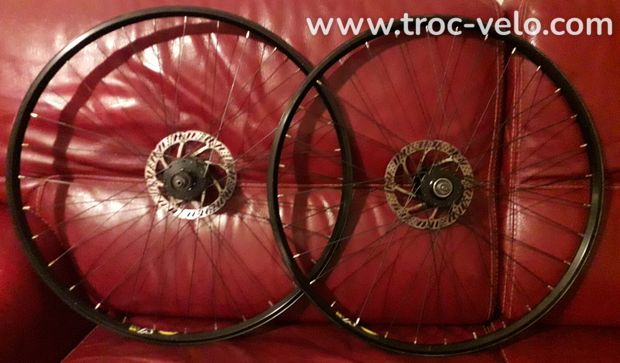 Paire roues 26 pouces Mavic Xm 117 moyeux et cdrl 10v Shimano FH-M525 en Tbé - 3