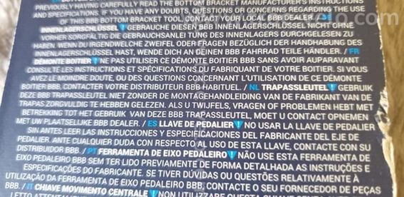 Clé pour boîtier de pédalier - 6