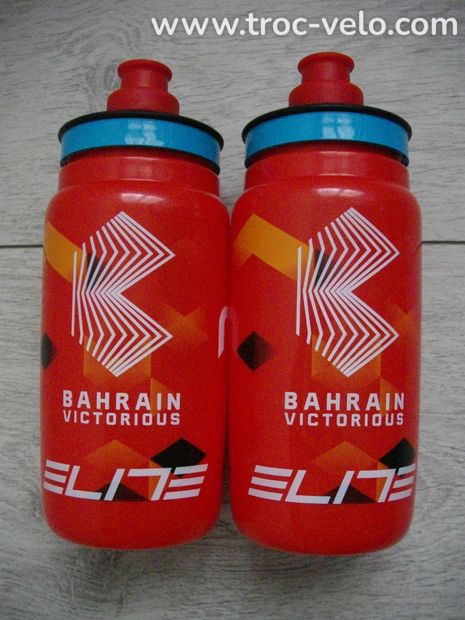 Lot 2 bidons cyclisme BAHRAIN-MC LAREN cycliste hydratation vélo vtt course trail sport gourde - 2