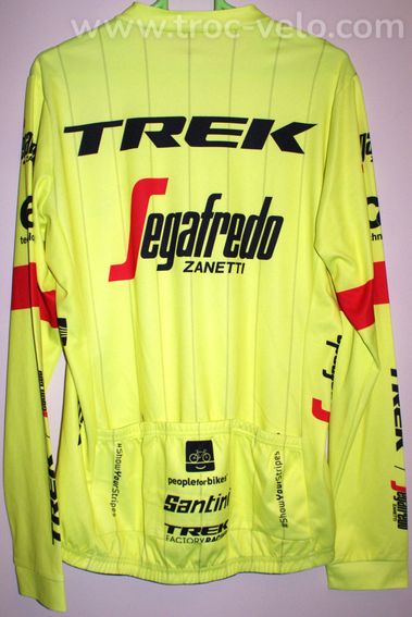 Maillot vélo manches longues - team "TREK" - xxl - jaune fluo - 2