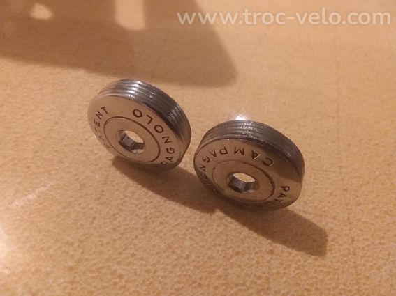 Bouchons caches-poussière pédalier Campagnolo vintage vends