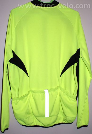 Maillot vélo manches longues - marque "WOSAVE" - xxl - jaune fluo/noir - 2