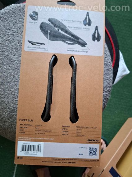 Selle Giant Fleet SLR rails carbone NEUVE 145mm - 2