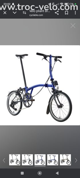 Brompton P line bolt blue lacquer EDITION SPÉCIALE  - 3