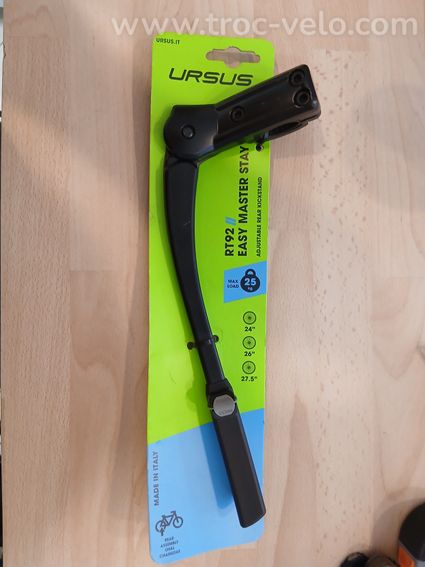 BEQUILLE LATERALE ARRIERE URSUS EASY MASTER NOIR HAUBAN