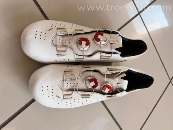 sidi shot 3 utilisees 42 blanc chaussures vélo route - 3