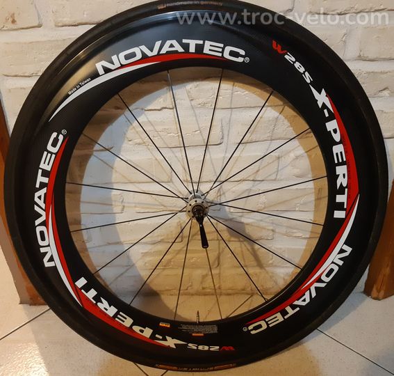 Paire roue carbone NOVATEC 80mm // Patins // Boyaux - 2