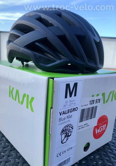 🔵 Casque Route KASK VALEGRO WG11 Marine mât - 2
