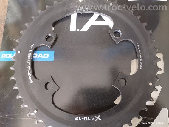 Plateau 46 dents extérieur 12 vitesses pour pédalier Shimano - 3