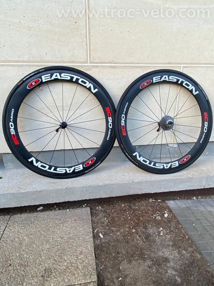 Cintre De Vélo Route Easton EC90 Carbone - 44 Cm (c-c), Diamètre 31,8 Mm, Drops Ergo - Occasion, Signes D'usure Normaux
