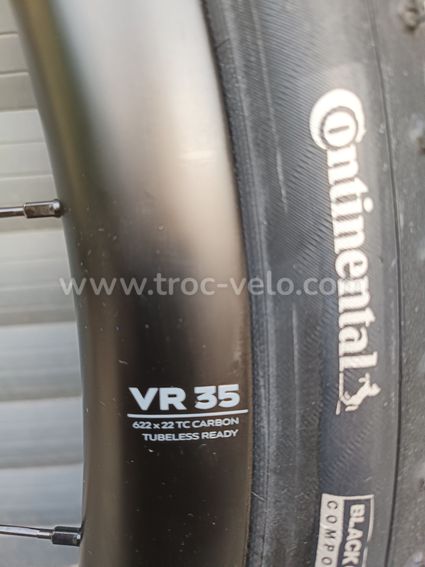 Paire de roues carbone vr 35 tubeless a disc compatible sram xdr - 2