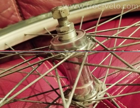 Roue vtt 24" pouces avant Gipiemme aluminium + pneu + ch-a-air en Bé - 3