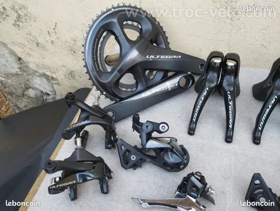 Groupe Shimano ultegra r8000, manettes, dérailleurs, pédalier..., vélo route course carbone  - 4