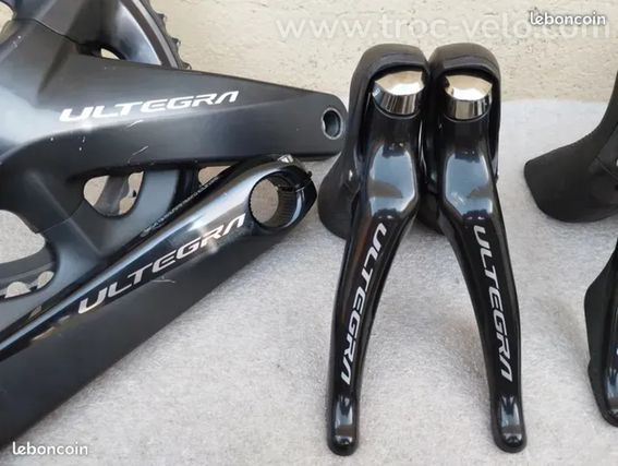Groupe Shimano ultegra r8000, manettes, dérailleurs, pédalier..., vélo route course carbone  - 5