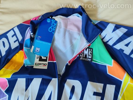 maillot de vélo collector neuf équipe Mapei  Marque Santini T xl   - 4