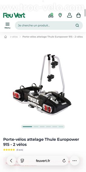 Port Vélo thule 915/ supporte 60 kg  - 6
