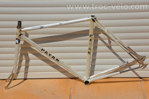 Cadre et fourche de vélo de course vintage Payan en tubes Reynolds 531 - 12