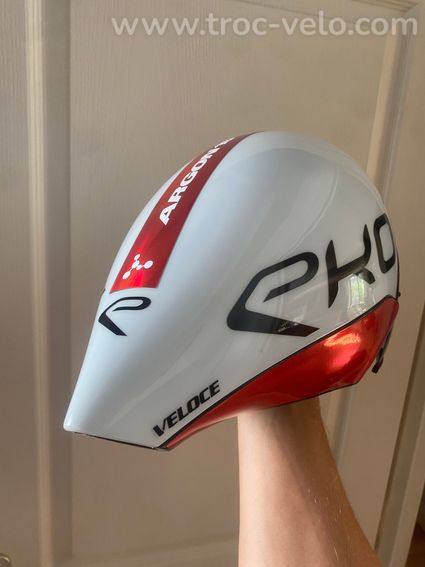 Casque aéro EKOI Véloce édition limitée rouge et blanc taille M (55-59cm) - 3