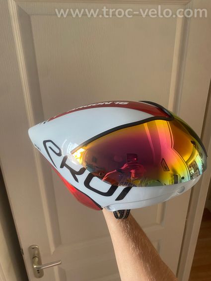 Casque aéro EKOI Véloce édition limitée rouge et blanc taille M (55-59cm) - 5