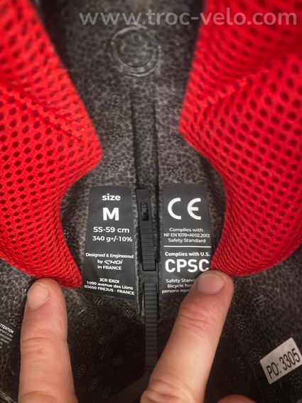 Casque aéro EKOI Véloce édition limitée rouge et blanc taille M (55-59cm) - 8