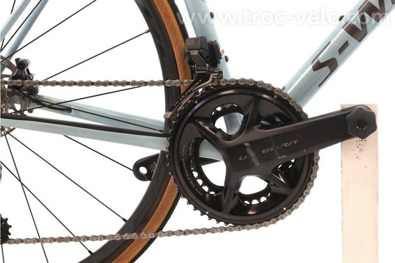 Produit Reconditionne Specialized S Works Aethos Di2 12v Bleu Velo De Route Tres Bon Etat - 4
