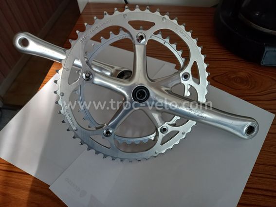 Pédalier Campagnolo Veloce Triple 10 Vitesses – 172,5 Mm – Avec Boîtier Mirage – Vintage