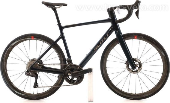 Produit Reconditionne Scott Addict 20 Di2 12v Bleu Velo De Route Tres Bon Etat