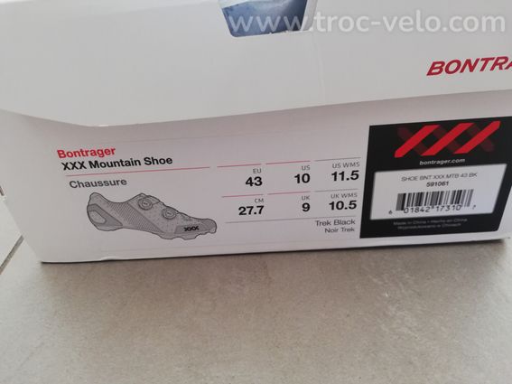 Chaussures Bontrager XXX MTB carbone neuves - 3