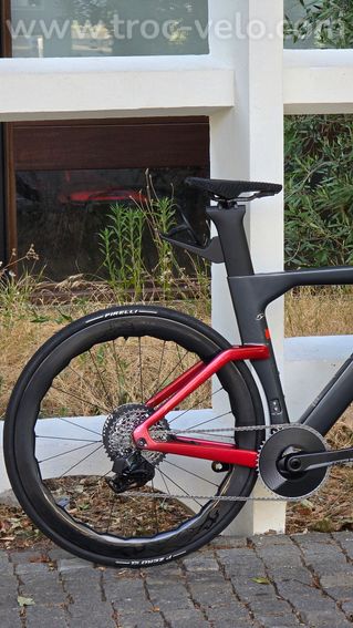 Vélo Triathlon / CLM Carbone ILBIRS Spectre (Neuf) – SRAM Red AXS – Roues 62mm – 8,30 kg - 4