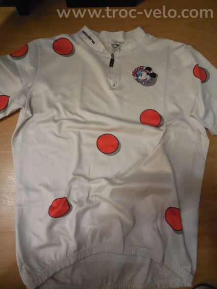 MAILLOT POIDS ROUGES  GIORDANA POUR  DYSNEY MICKEY RARE + SACOCHE TDF - 2