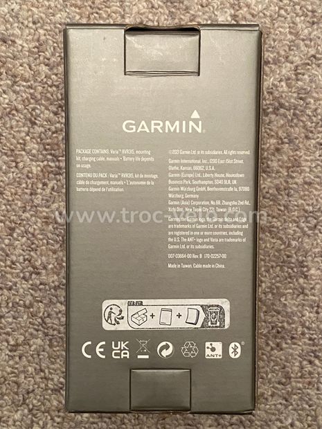 Radar arrière de vélo GARMIN Varia RVR315 neuf - 3