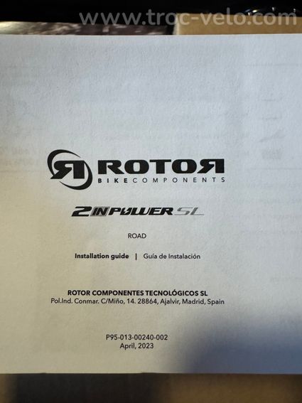 Pédalier / manivelles capteur de puissance Rotor 2INpower SL - plateaux rotor - 6