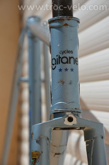 Cadre et fourche de vélo de course vintage Gitane en tubes Reynolds 531   - 3