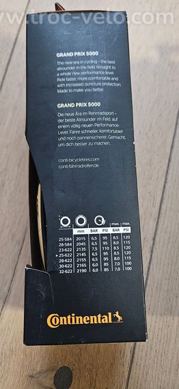 Pneu Route GP5000 25 flancs cream - ENVOI GRATUIT - 2