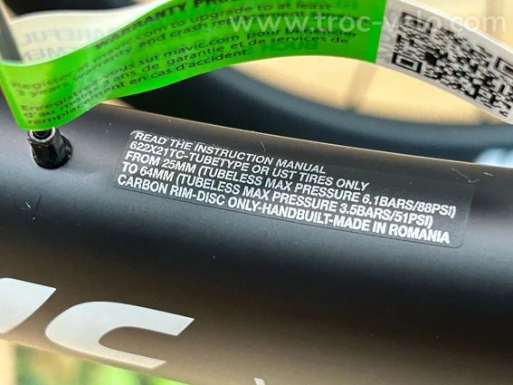 Roue avant ar MAVIC COSMIC S 42 DISC 622x21TC 11/12s - 6
