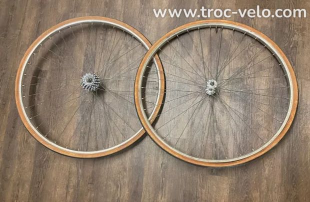 Paire De Roues moyeux ATOM & jantes Saminox Ancien Vintage Eroica 1950´s - 1