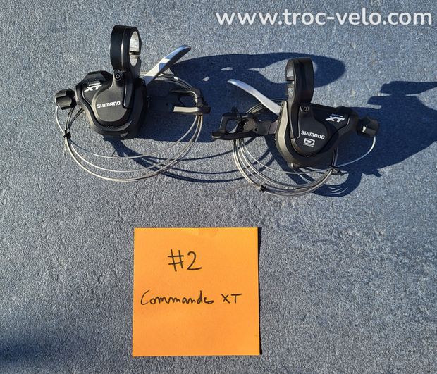 #2 Lot commandes pour dérailleur avant et arrière Shimano XT – 2 ou 3 x 10 speeds - 1