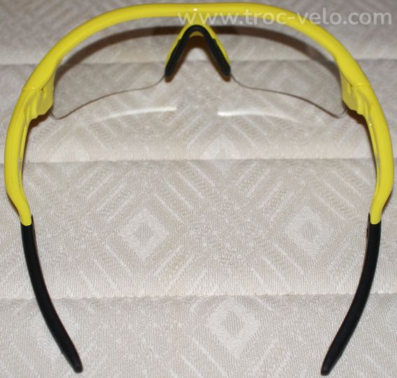 Lunettes de vélo - marque "VC" - monture jaune fluo - lentilles transparentes - 2