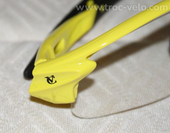Lunettes de vélo - marque "VC" - monture jaune fluo - lentilles transparentes - 3