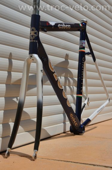 Cadre et fourche de vélo de course vintage Ciocc New Age aluminium 7005 Columbus Zonal. - 10
