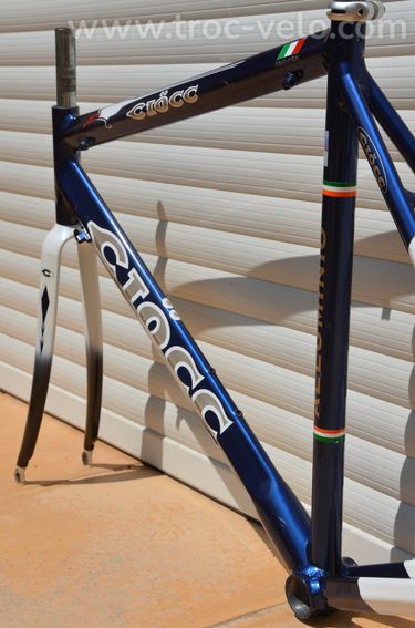 Cadre et fourche de vélo de course vintage Ciocc New Age aluminium 7005 Columbus Zonal. - 13