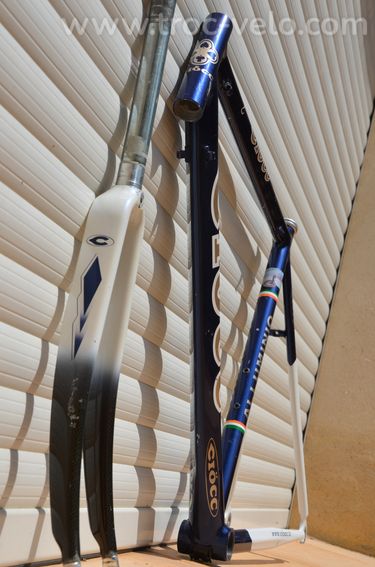 Cadre et fourche de vélo de course vintage Ciocc New Age aluminium 7005 Columbus Zonal. - 14